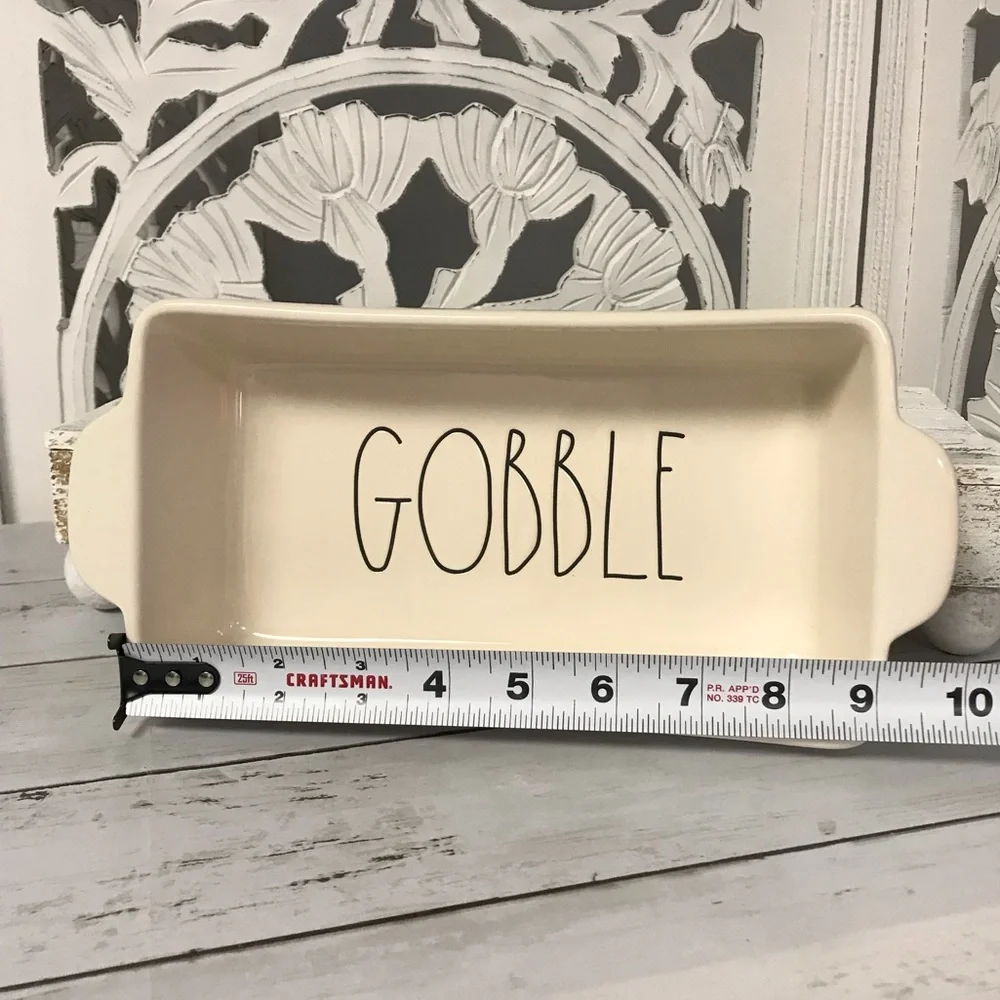 Rae Dunn Ceramic Bread Pan Baking Dish “Gobble”, Fall Kitchen, Thanksgiving